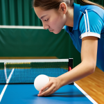 Table Tennis Practice**

A young woman in athletic attire, fully clothed, practicing forehand strokes at a table tennis table in a brightly lit gymnasium, safe for work, appropriate content, professional sports photography, perfect anatomy, natural proportions, well-formed hands, proper finger count, action shot, modest clothing, family-friendly.

**