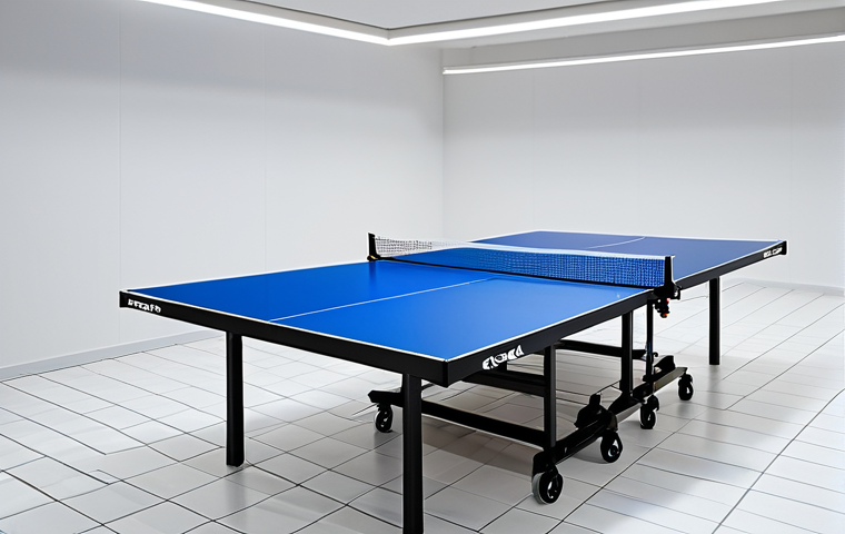 탁구 경기장 규격과 안전수칙 - **

A vibrant, safe for work photo of two professional table tennis players, fully clothed in approp...