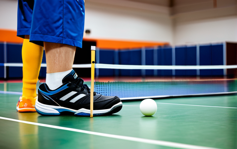 탁구 경기장 규격과 안전수칙 - **

A family-friendly image showcasing a clean, regulation-size table tennis table in a bright recre...