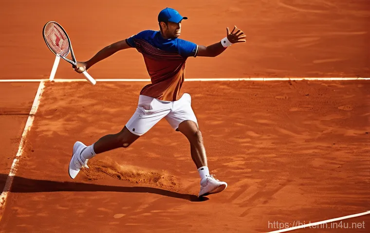 테니스 실내와 실외 경기 차이 - **Indoor Hardcourt Tennis Player in Action:** A professional female tennis player, depicted in a dyn...