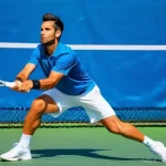 Home 12 테니스와 탁구 경기의 운동 효과 - **Image Prompt 1: Intense Focus and Dynamic Tennis Action**
"A male professional tennis player, ...